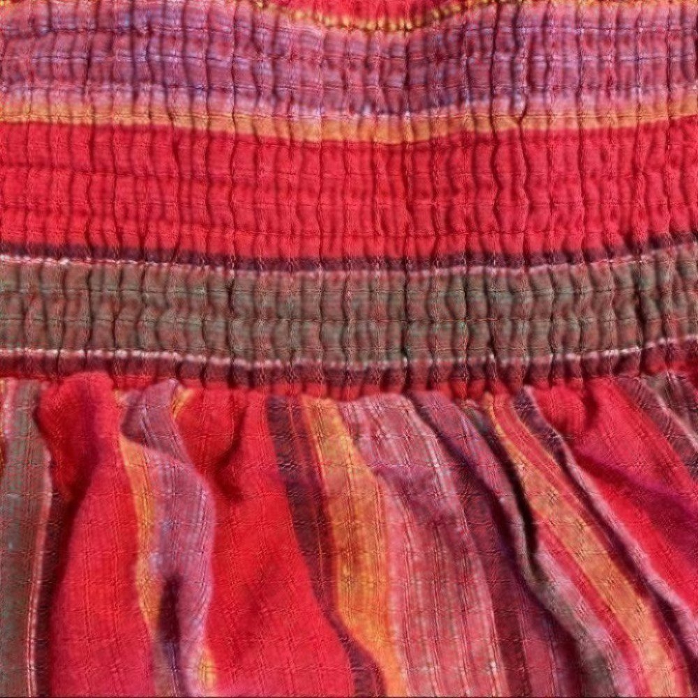 Forever 21 Stripe Shorts with puckered waist red - Picture 2 of 3